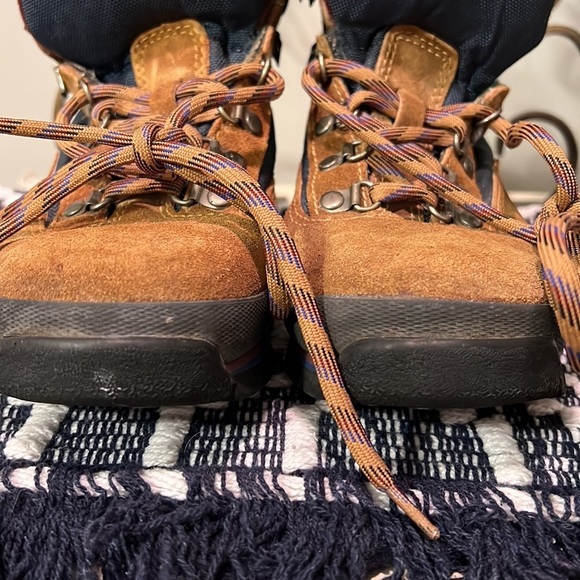 Timberland Mid Lace Up Brown Suede Navy Trim - Picture 7 of 12